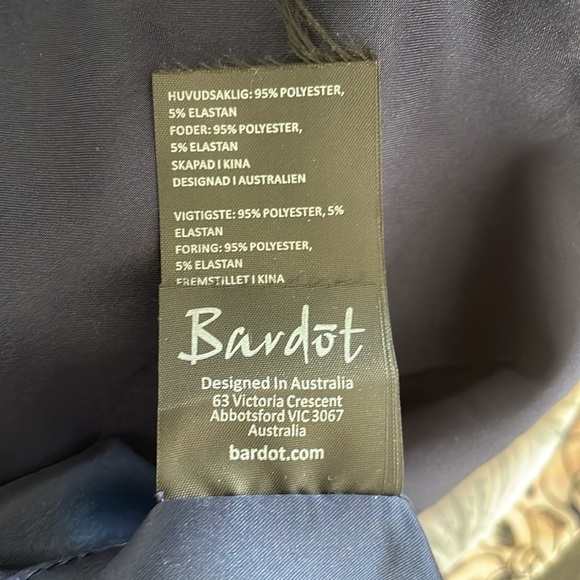 BARDOT Revolve FLORAL Casey OFF THE SHOULDER Ruffle Sleeve Dress Womens Sz 6/M - Picture 11 of 11